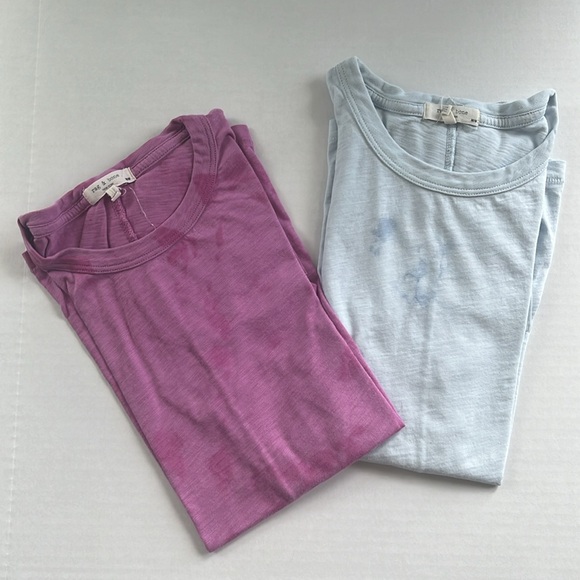 Rag & bone crew neck tie dye t-shirts lot of 2 M - Picture 5 of 5